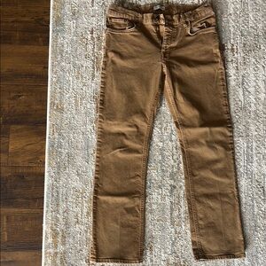 Tecovas Brown Slim Jeans with Smooth Texture